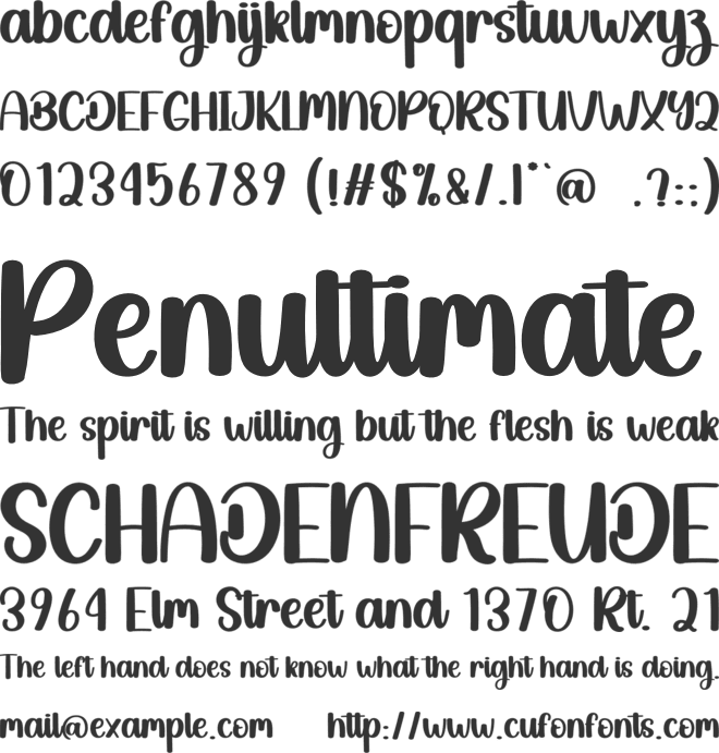 Welcome Saturday font preview