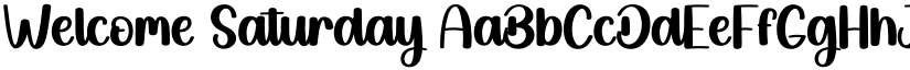 Welcome Saturday font
