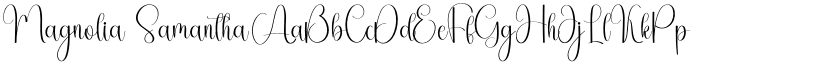 Magnolia  Samantha font