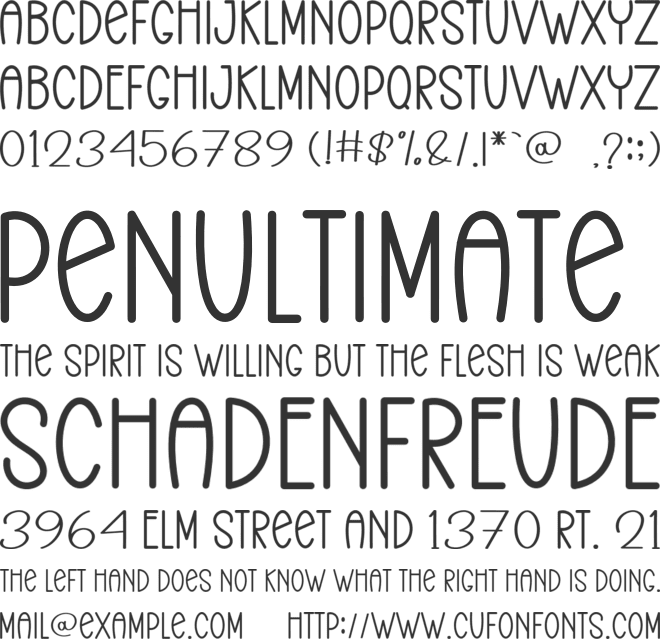Vanilla Pancake font preview
