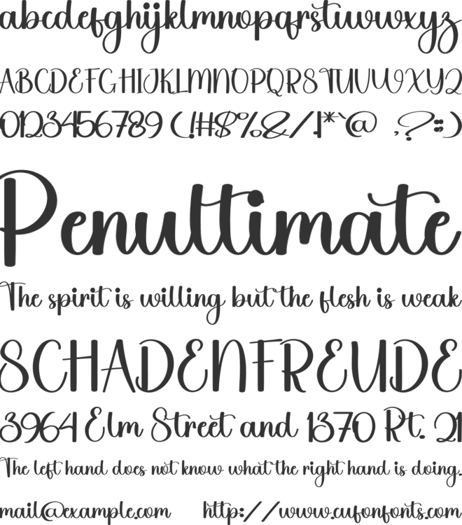 Awesome Snowflakes font preview