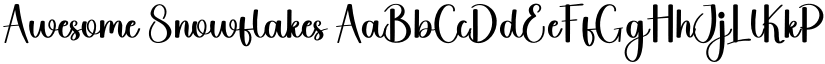Awesome Snowflakes font