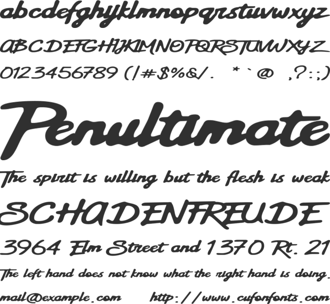 Sweetland font preview