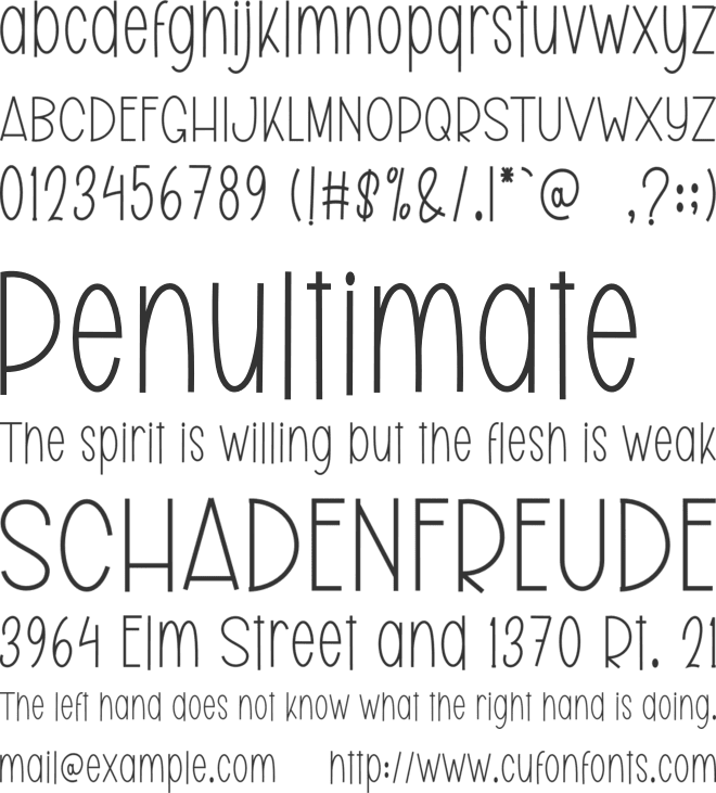Mountain Minimalist font preview