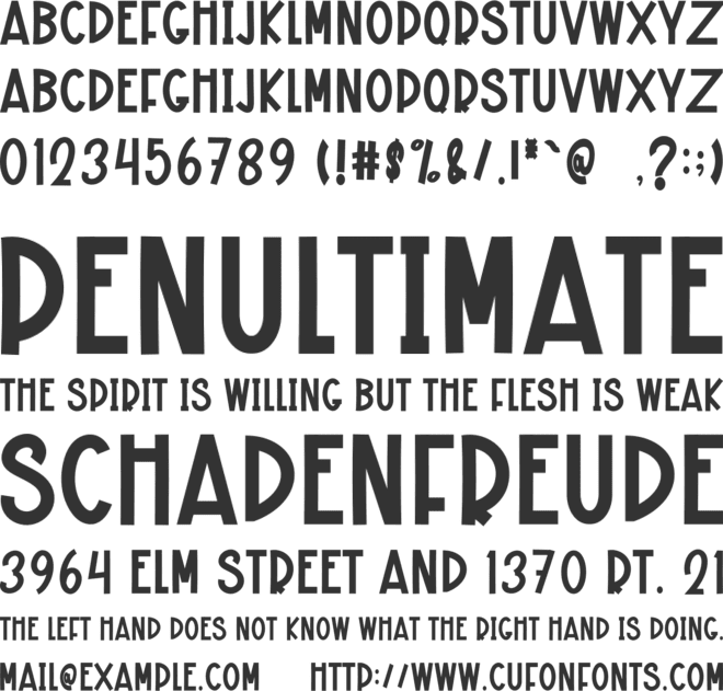 Stories October font preview