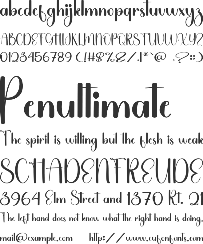 Spooky Minimalist font preview