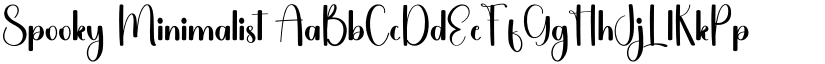 Spooky Minimalist font download