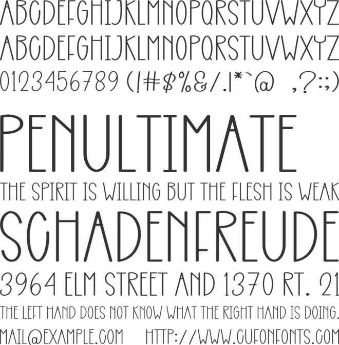 House Camping font preview