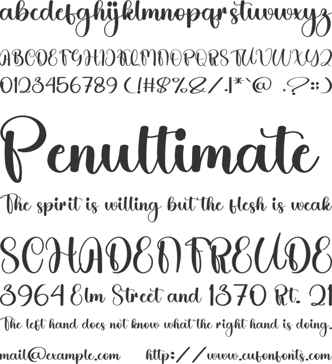 Mentality font preview