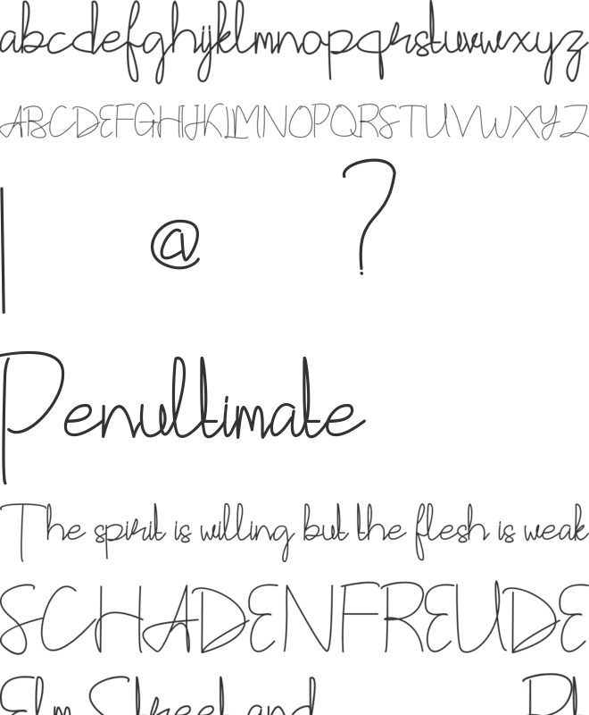 Callatte font preview