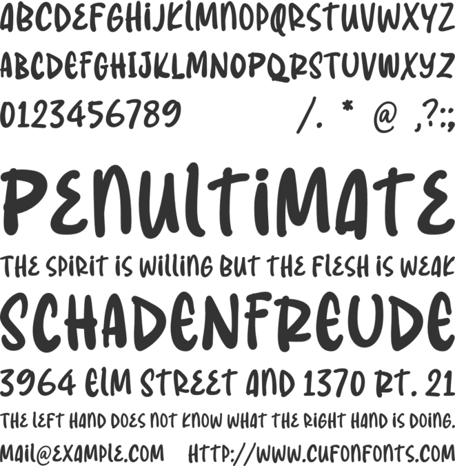 The Most font preview