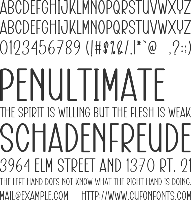 Home Vocation font preview