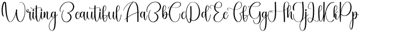 Writing Beautiful font download