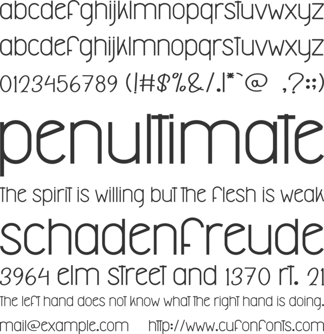 Backluck font preview