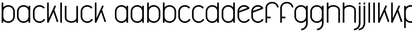Backluck font download