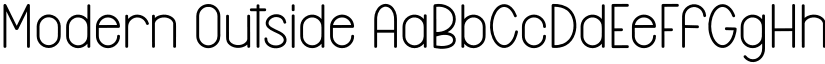 Modern Outside font