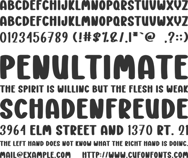 Learning School font preview