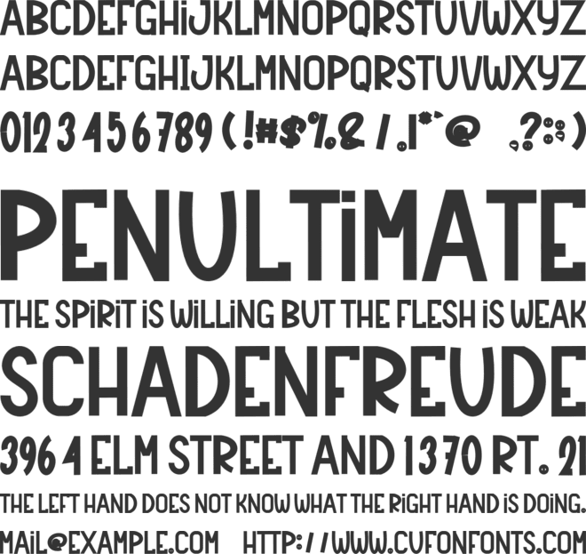 White Christmas font preview