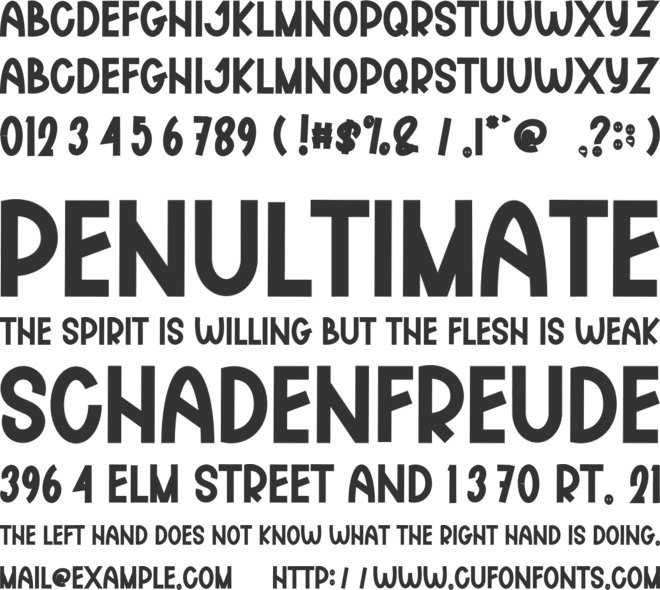Boogie font preview