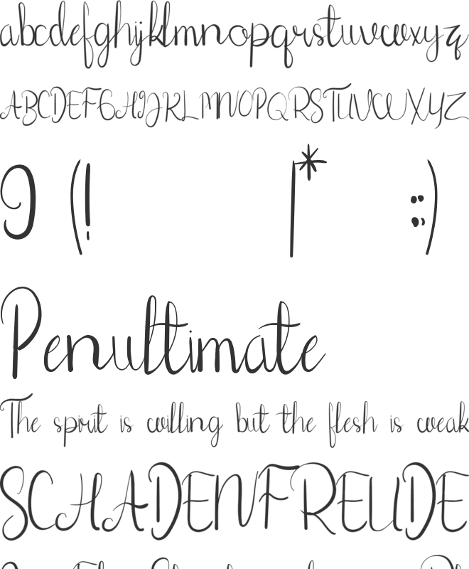 Roxxettefree font preview