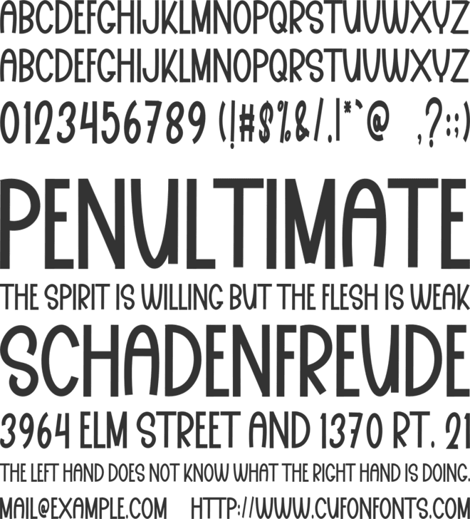 Work Ontime font preview