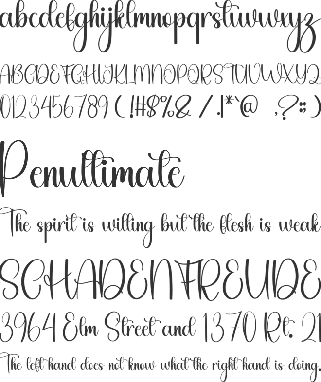 Allisa font preview