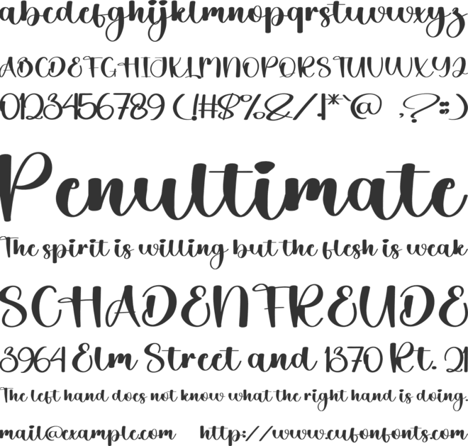 Spooky Nightside font preview