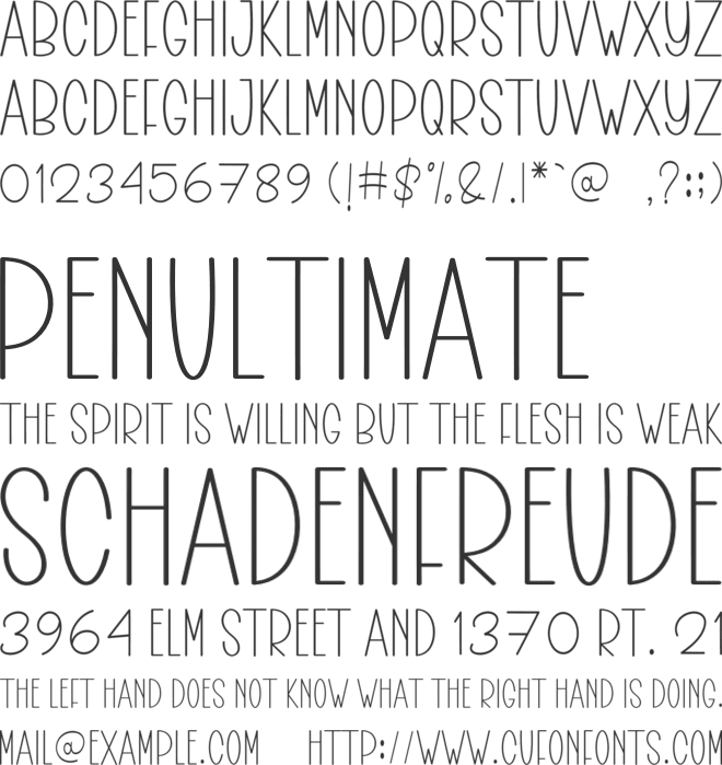 Planner Minimalist font preview