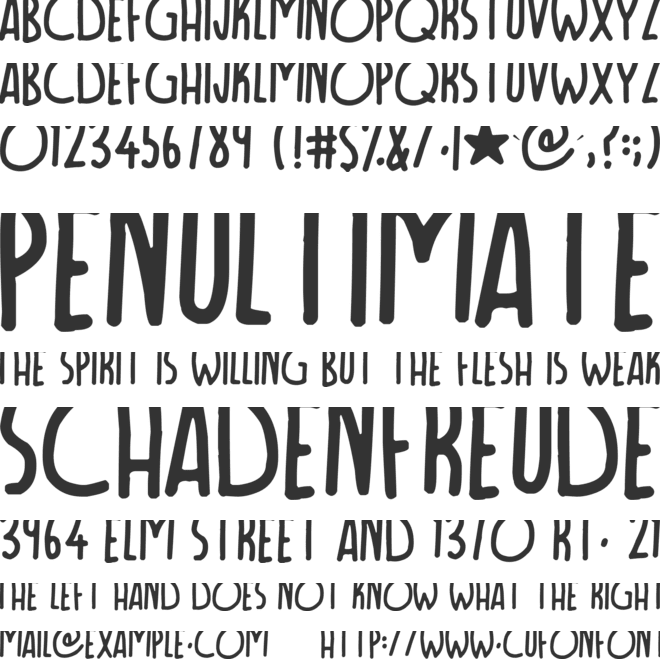 Moonlight font preview