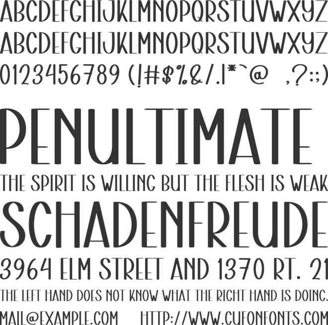 Monday Sunrise font preview