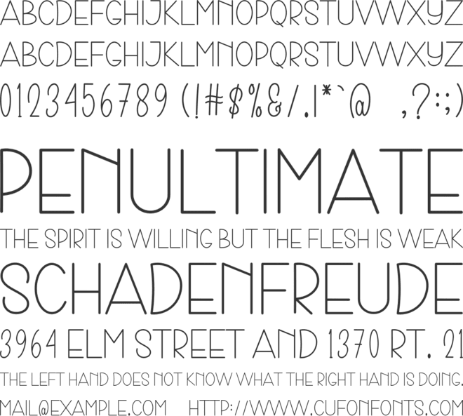 Sunday Rainbow font preview