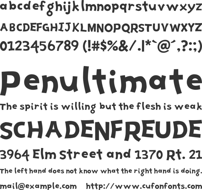 Ndagukubita font preview