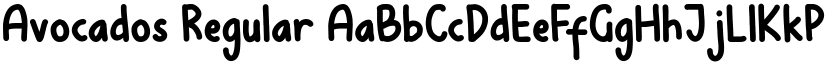Avocados Regular font