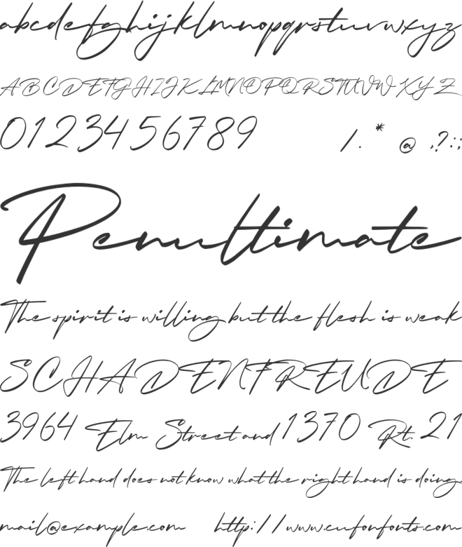 Onatur font preview