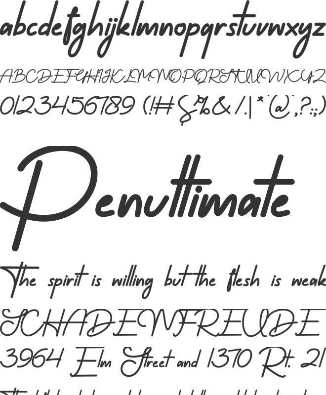 Megalithic font preview