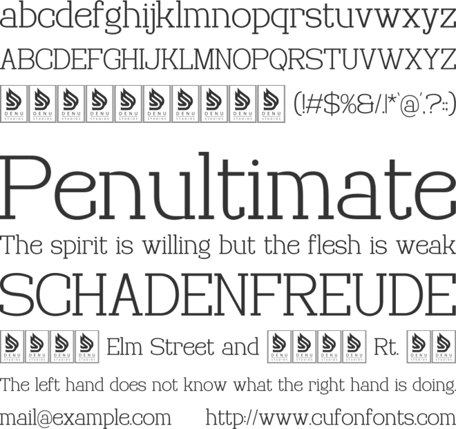 Redorus font preview