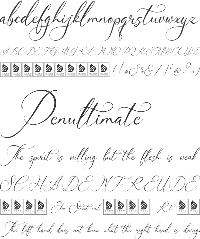 Avilantery font preview
