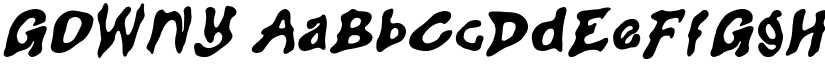 GOWNY font download