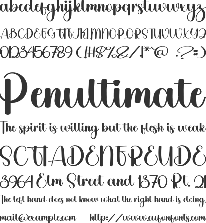 Outside Pumpkin font preview