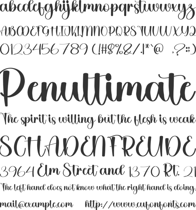 Daddy Morning font preview