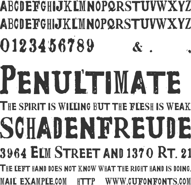 Asphyxia Deluxia font preview