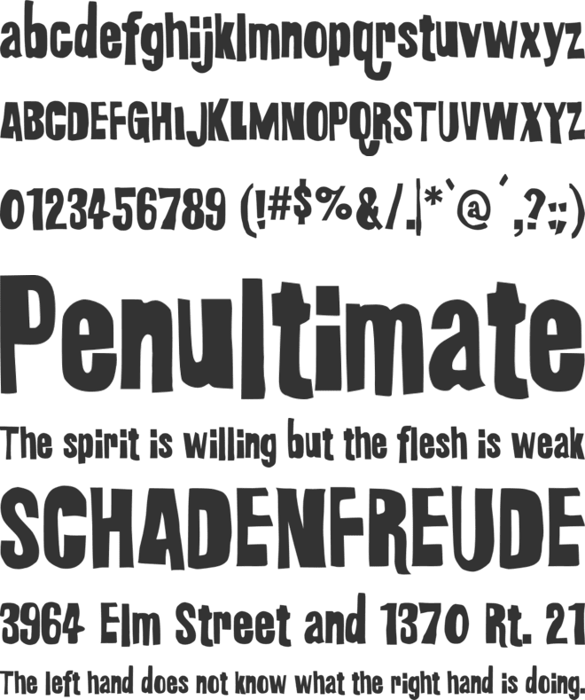 Grungevetica font preview