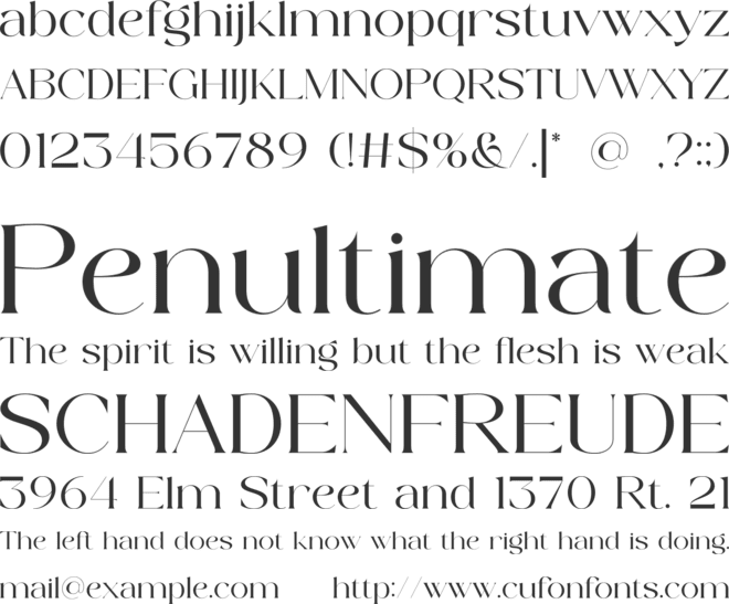 Matreal font preview