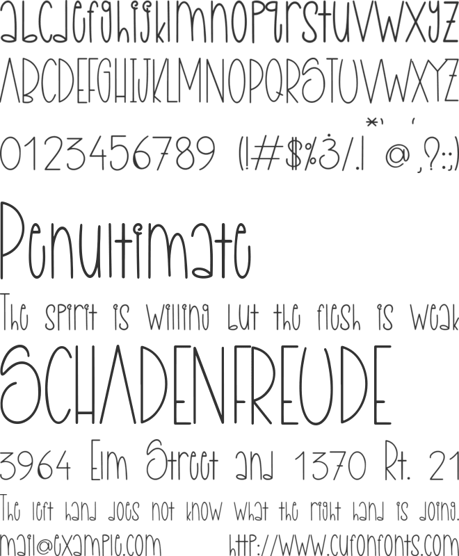 Novaline font preview