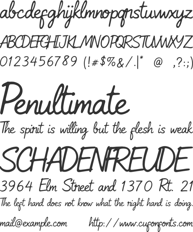 Shalina font preview