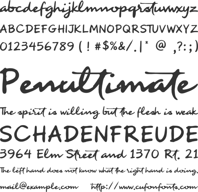 Mateo Signature font preview