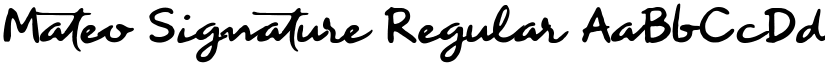 Mateo Signature Regular font