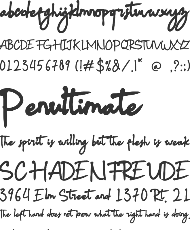 Anjanita font preview