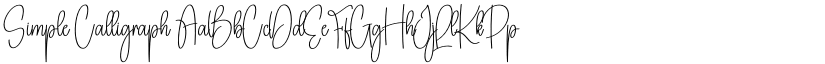 Simple Calligraph font