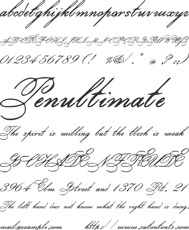 Civil Manuscript font preview
